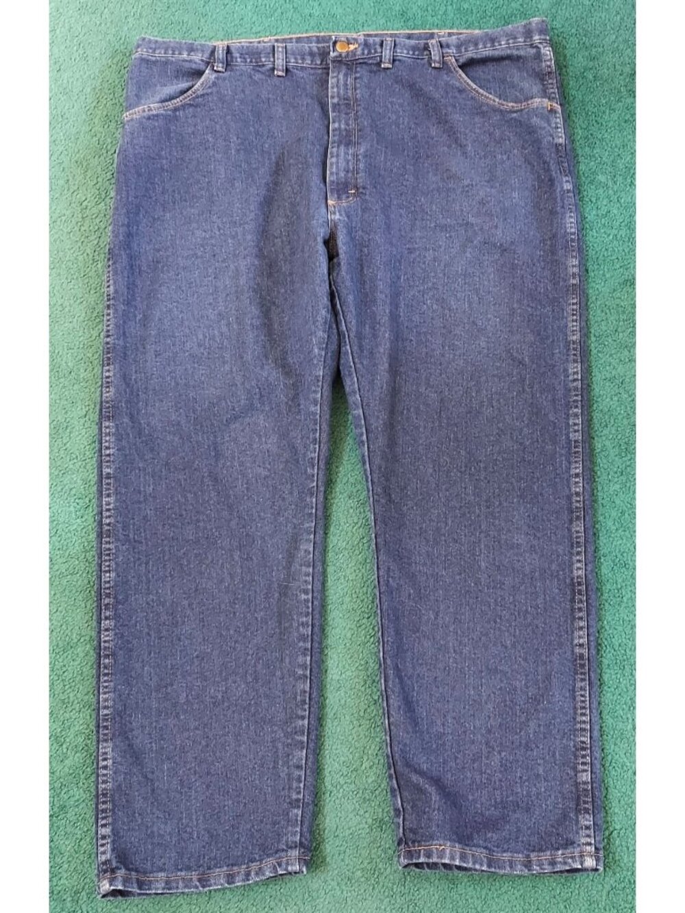Wrangler Men's Jeans 44x30 Regular Fit Straight Leg Blue Dark Wash 85900DW